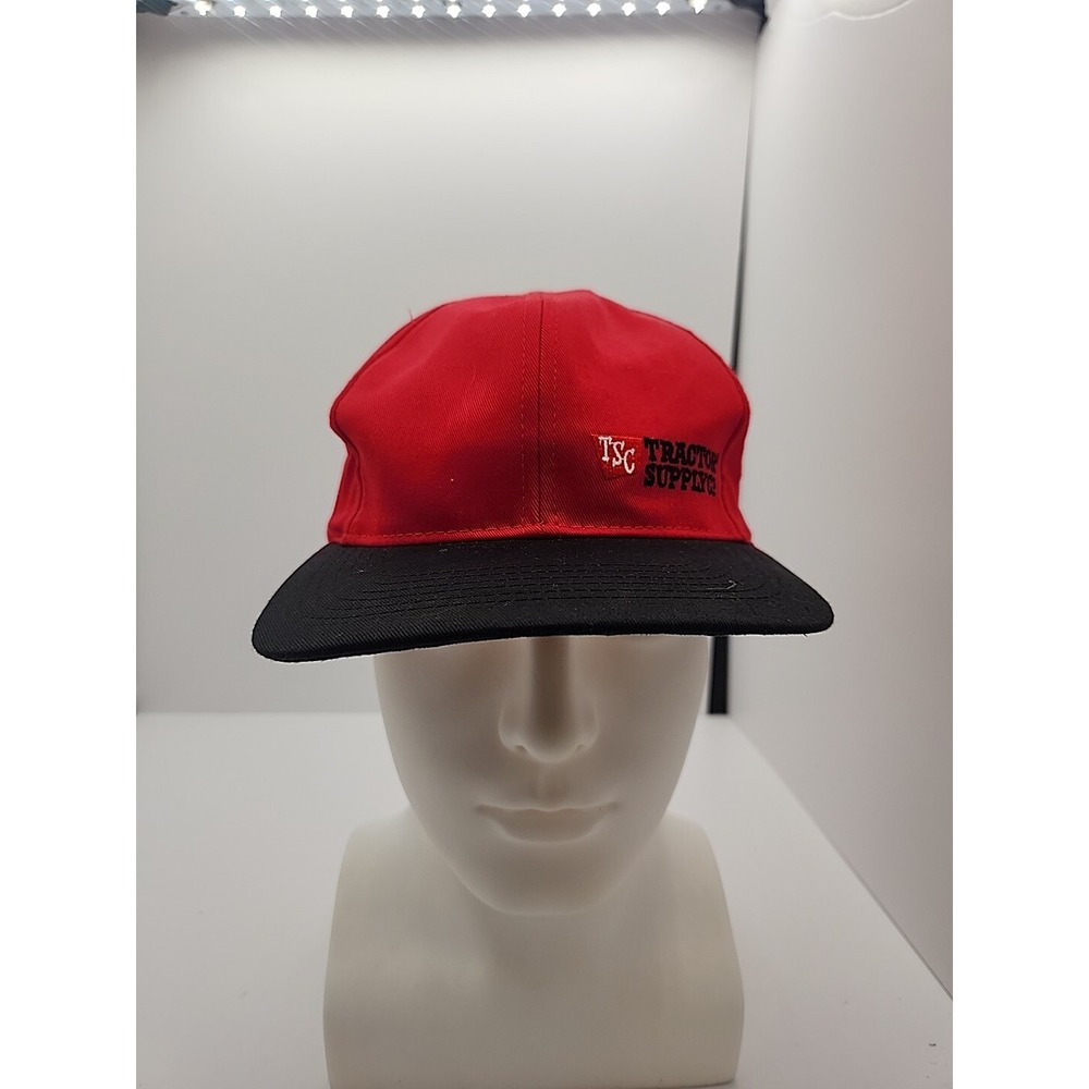 NEW TSC Tractor Supply Co Red Black Cap Hat Snap OSFA